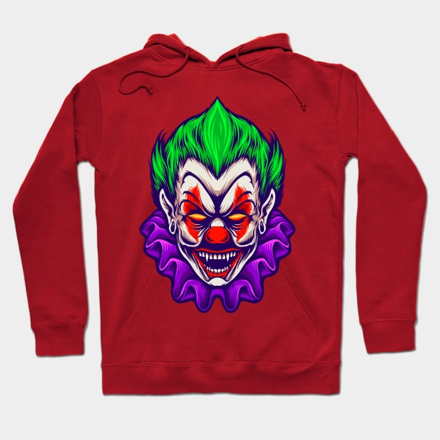 spooky clown face Hoodie by KeluargaCemara